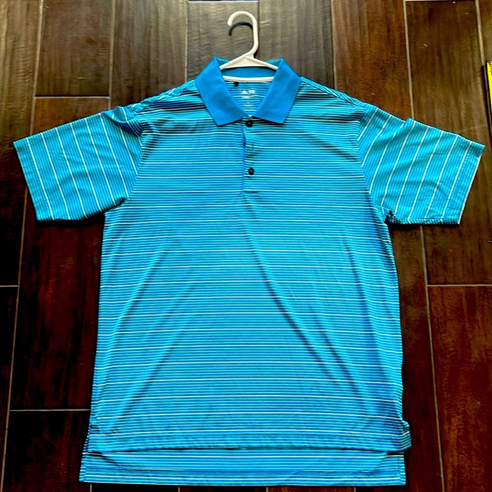 Adidas climalite golf polo - aqua - M
